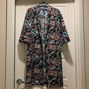 #3/11 7Avenue NY& CO women’s paisley belted jacket , size S